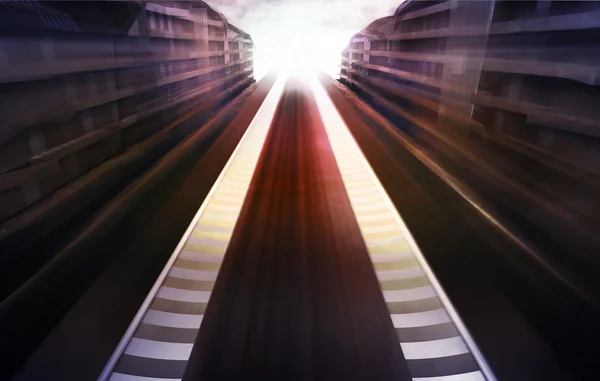 Sebesség versenypálya üzleti város lila motion blur háttérkép — Stock Fotó