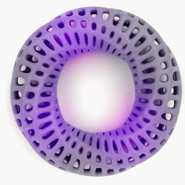 塑料紫罗兰色和穿孔的手链形状产品设计理念 — 图库照片