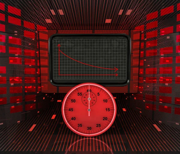 Diminuição do negócio ou resultados negativos, dependendo do tempo — Fotografia de Stock