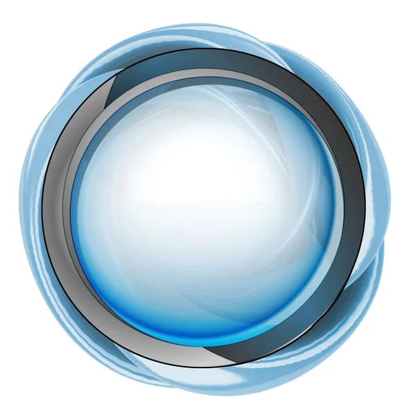 Metallic unique circle shaped button design concept — Stock Photo, Image