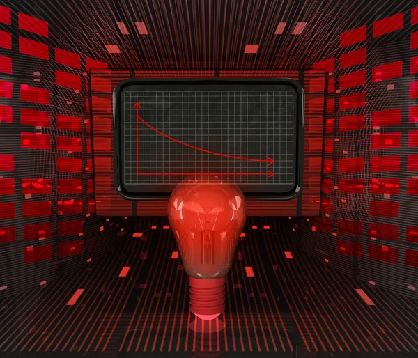 Снижение бизнеса или негативные результаты в энергетической отрасли — стоковое фото
