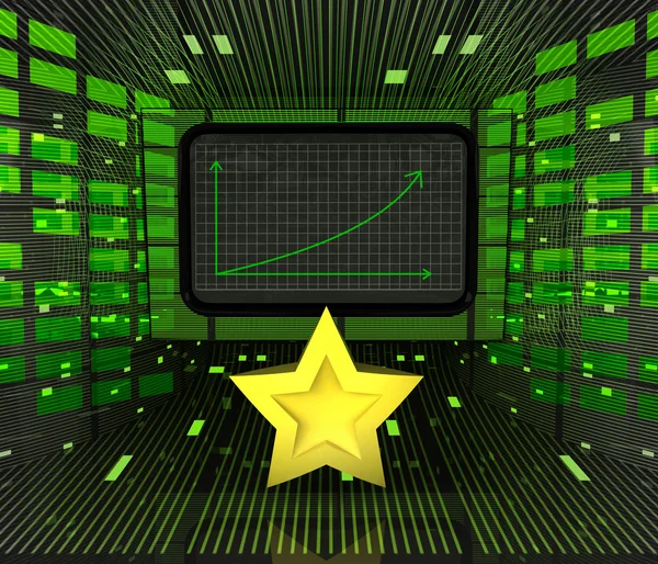 Top star rated business positive graph forecast or results — Stock Photo, Image