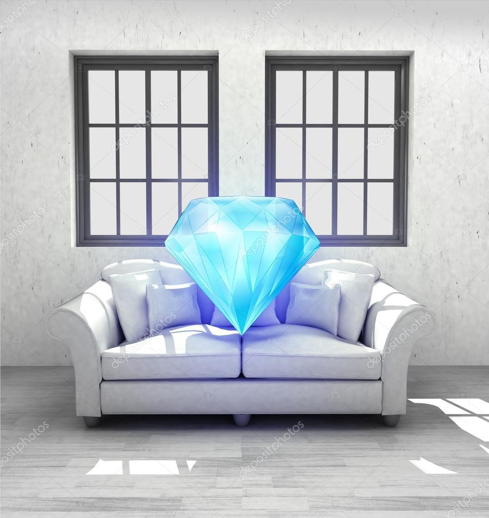 luxurious jewel in your confortable interior design render