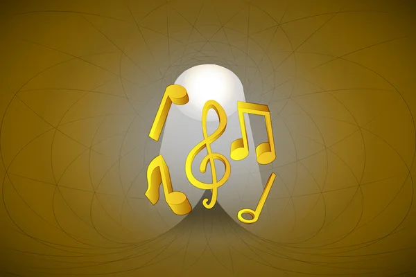 Heavenly space with light beam highlights music vector — Stock Vector