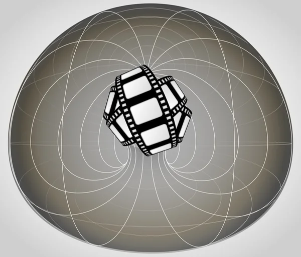 用电影胶带在中间向量矩阵单元 — 图库矢量图片