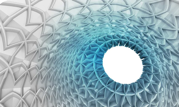 Azul circular marco tridimensional fondo — Foto de Stock