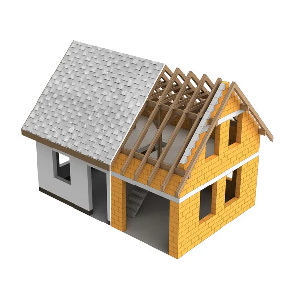 Tinny roofing construction design transition — Stock Image Tinny roofing construction design transition Stock Photo