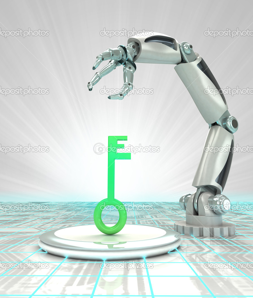 key to cybernetic robotic hand automatic technologies render
