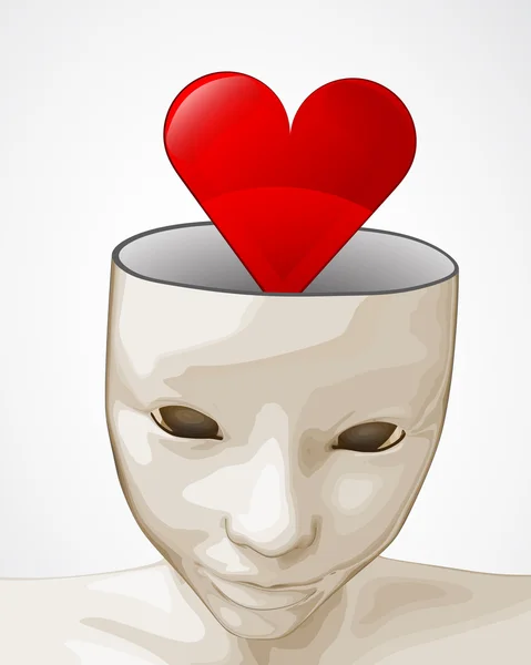 Ouvrir l'esprit humain à l'amour ou à être aimé vecteur — Image vectorielle