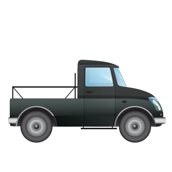 Isolé vide pick-up dessin vectoriel de voiture sur blanc — Image vectorielle