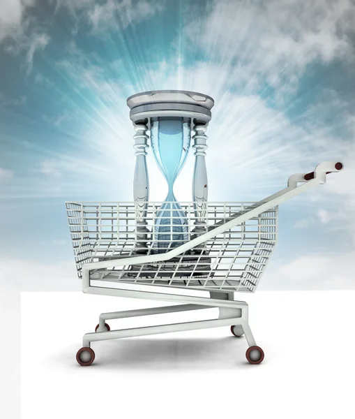 Limited time to shopping concept with sky — Stock Photo, Image