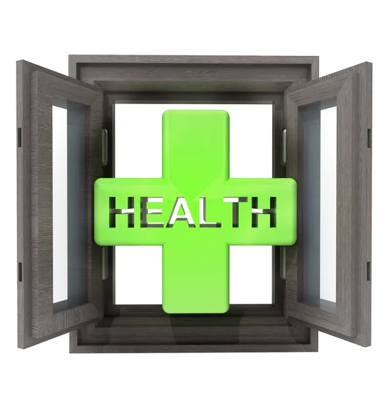 Isolated window way opened to health care — Stock Photo, Image