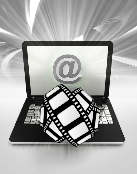Internet surfing na laptopa — Zdjęcie stockowe