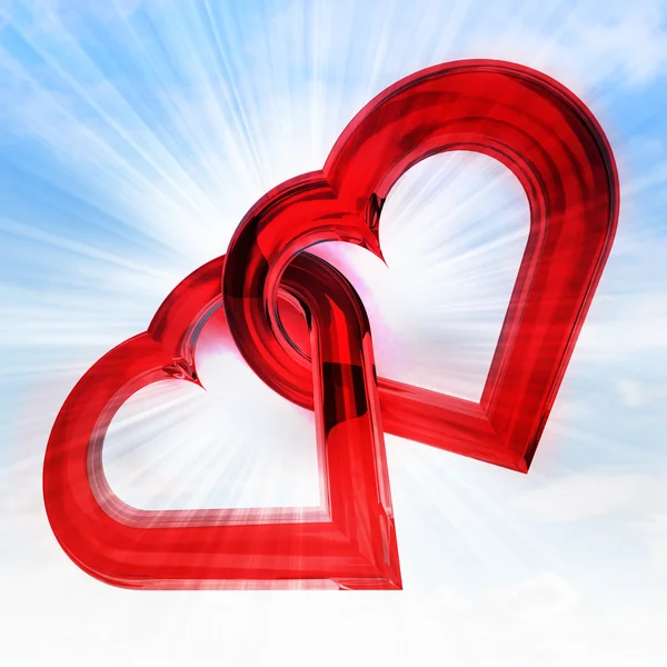 Red heart shape — Stock Photo, Image