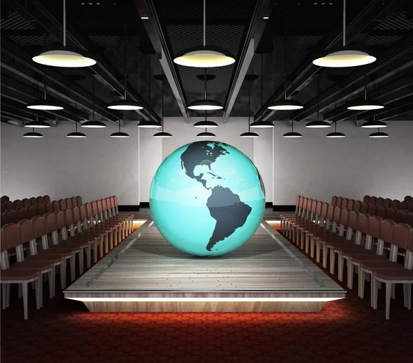 America earth globe situated on fashion podium — Stock Photo, Image