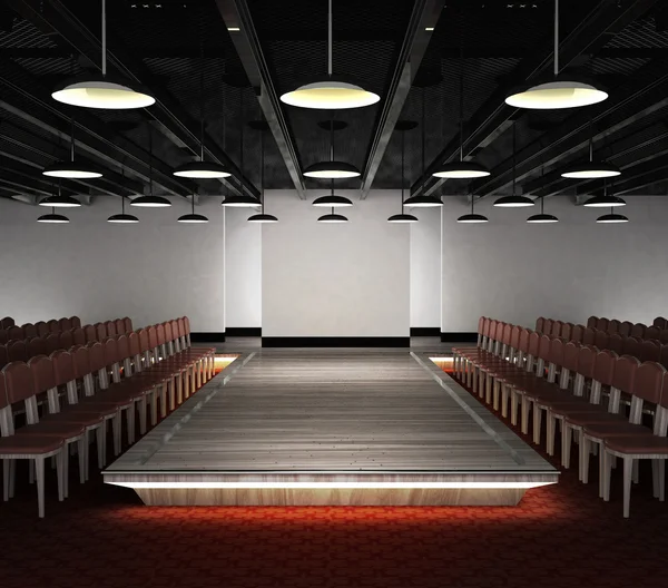 Empty fashion exhibition podium — Stock Photo, Image