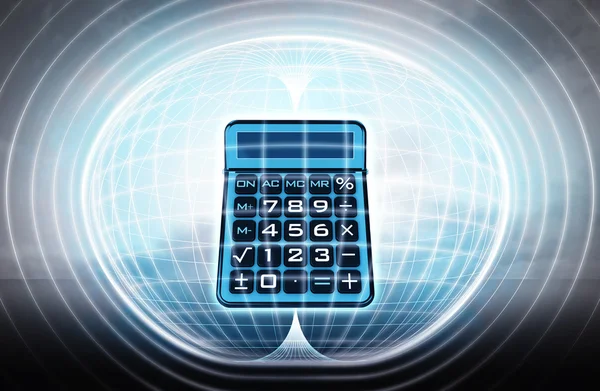 Calculator stuck in energy capsule — Stock Photo, Image