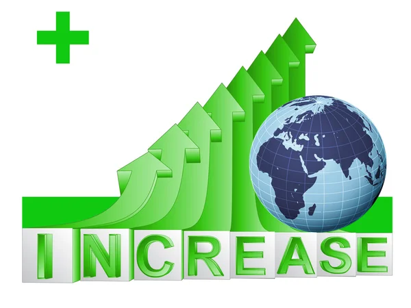 Países africanos negócio em verde crescente vector gráfico seta —  Vetores de Stock