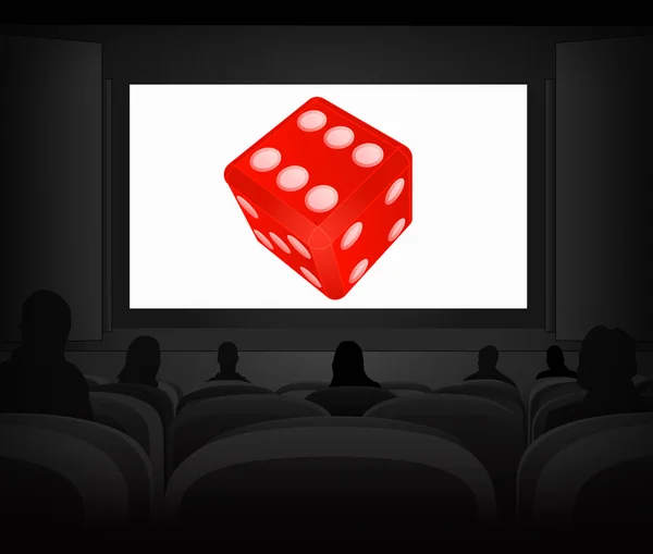 Lucky advertisement as cinema projection vector — Stock Vector