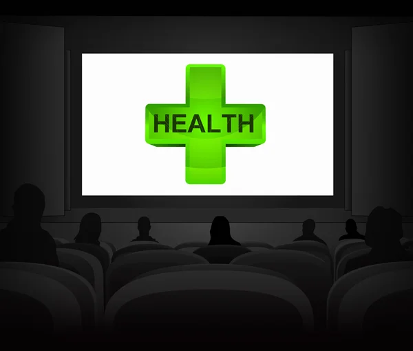 Реклама здравоохранения как вектор кинопроекции — стоковый вектор