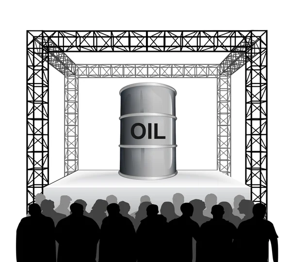 Industria petrolifera sul palco del festival — Vettoriale Stock