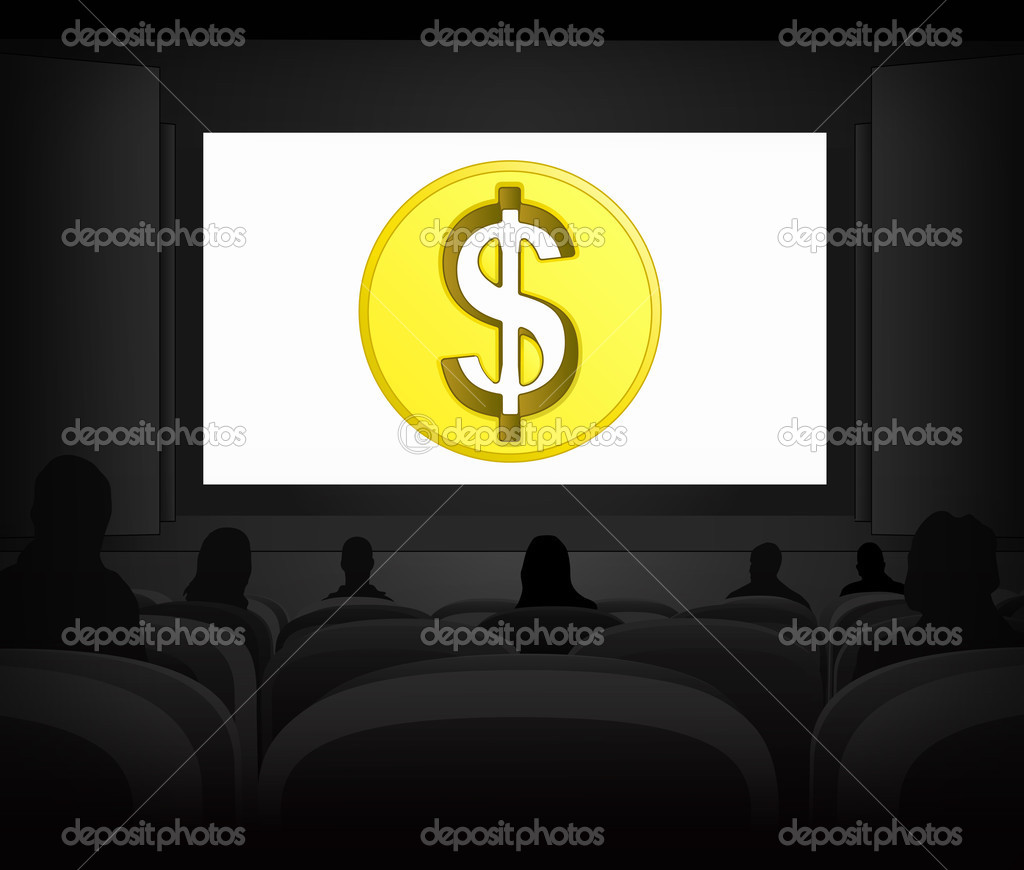 american business advertisement as cinema projection vector 