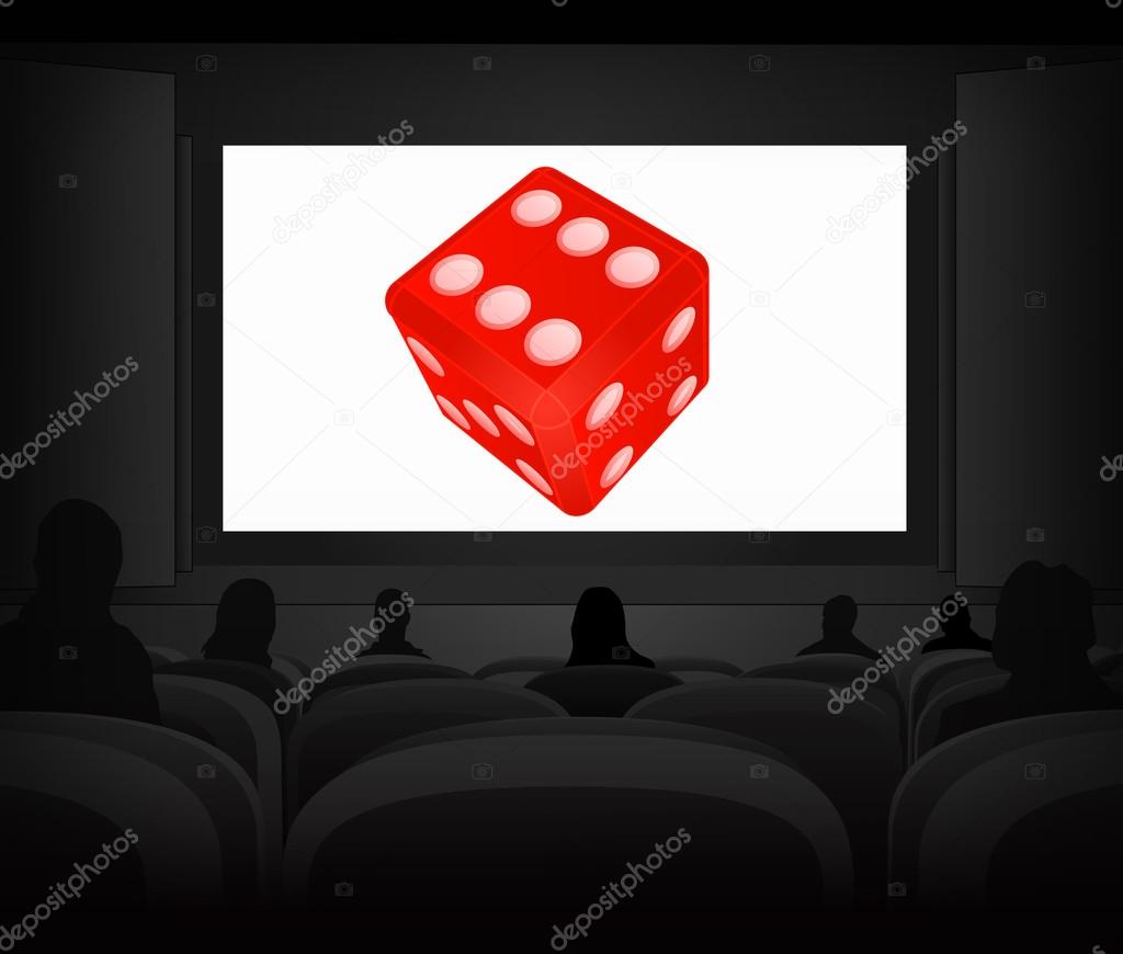 lucky advertisement as cinema projection vector 
