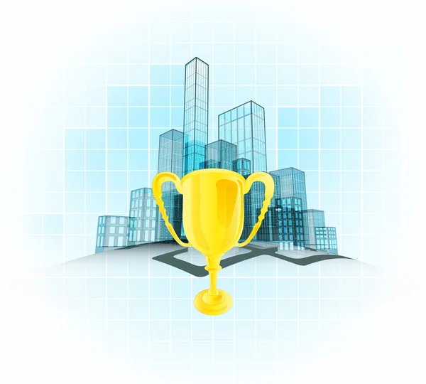 Campeón de distrito de la ciudad moderna de la oficina — Stockvector