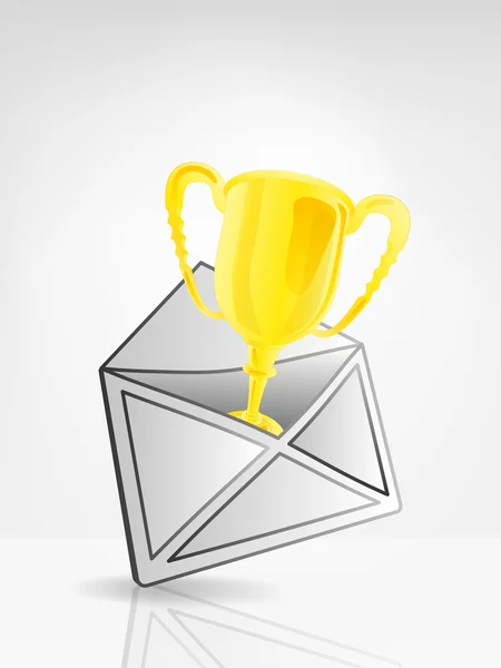 Champion cup in envelope — Διανυσματικό Αρχείο