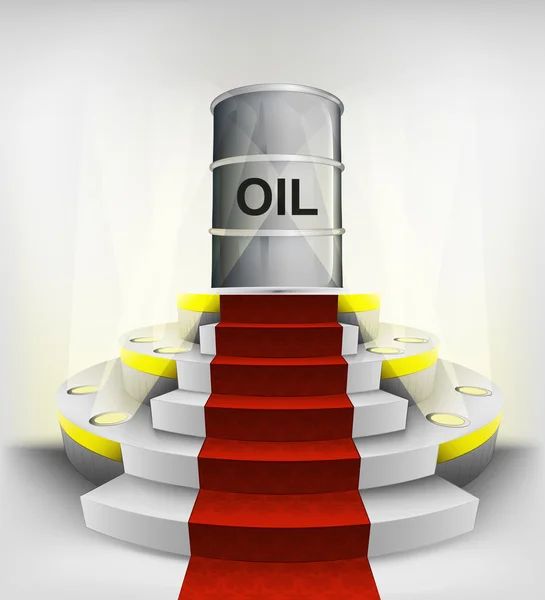 Oil barrel exhibition — Stock Vector