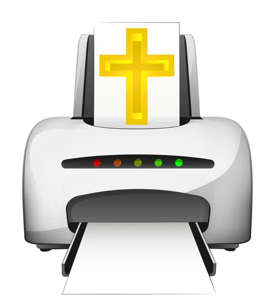 Holy printing device — Stock Vector