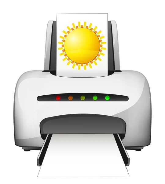Vytištěné slunce — Stockový vektor