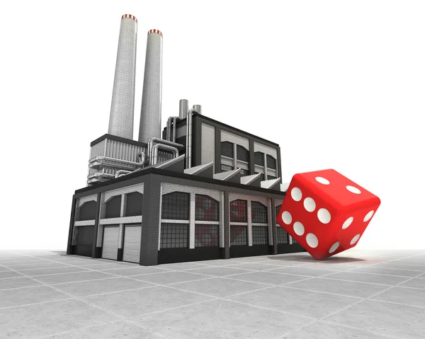 Dados de sorte como conceito de produção industrial fábrica — Fotografia de Stock