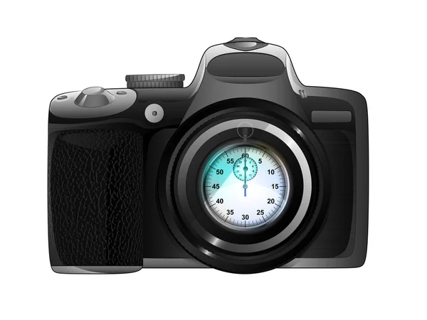 Stopwatch in camera focus — Stock Vector