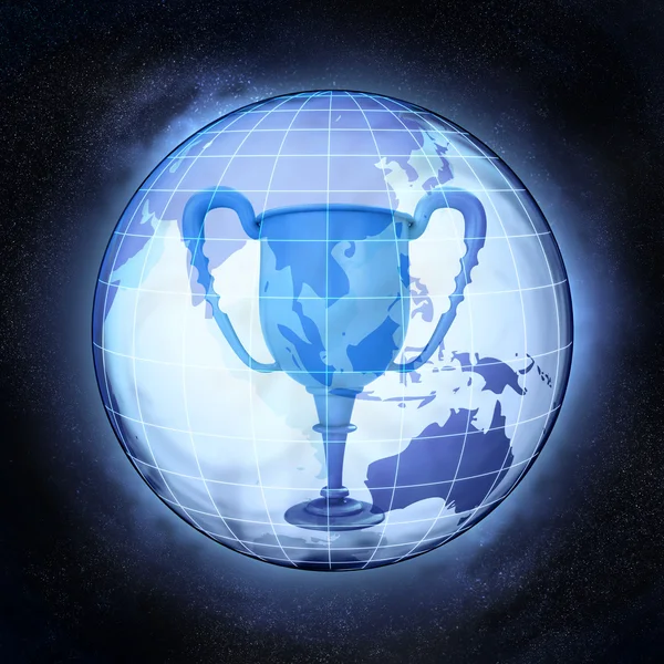 Champions of Asia earth globe at cosmic view concept — Stock Photo, Image