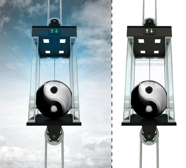 Harmony element in sky elevator concept — Stock Photo, Image