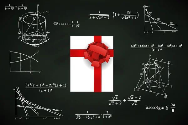 Caja de regalo en pizarra — Archivo Imágenes Vectoriales