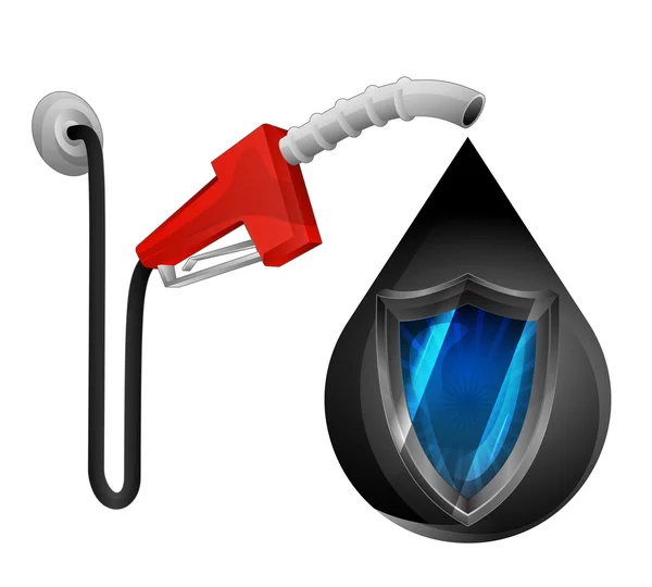 Ασπίδα προστασίας στην πτώση του πετρελαίου — Διανυσματικό Αρχείο
