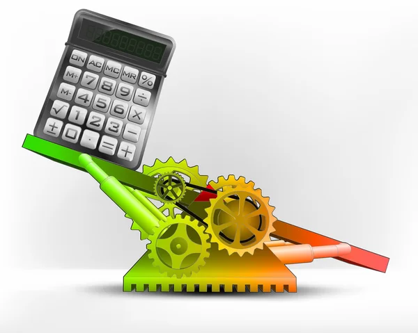 Kalkulator w zieleni — Wektor stockowy
