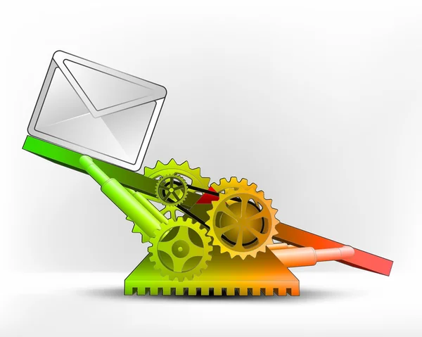 E-postmeddelande i grönområde — Stock vektor