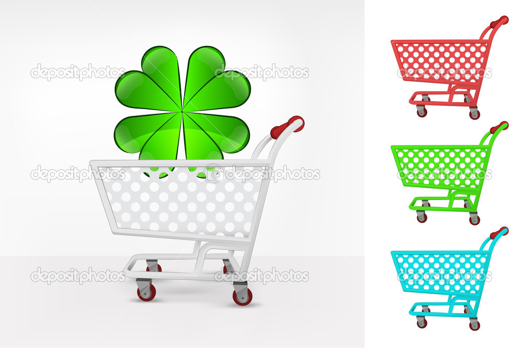 Happiness icon in shopping cart