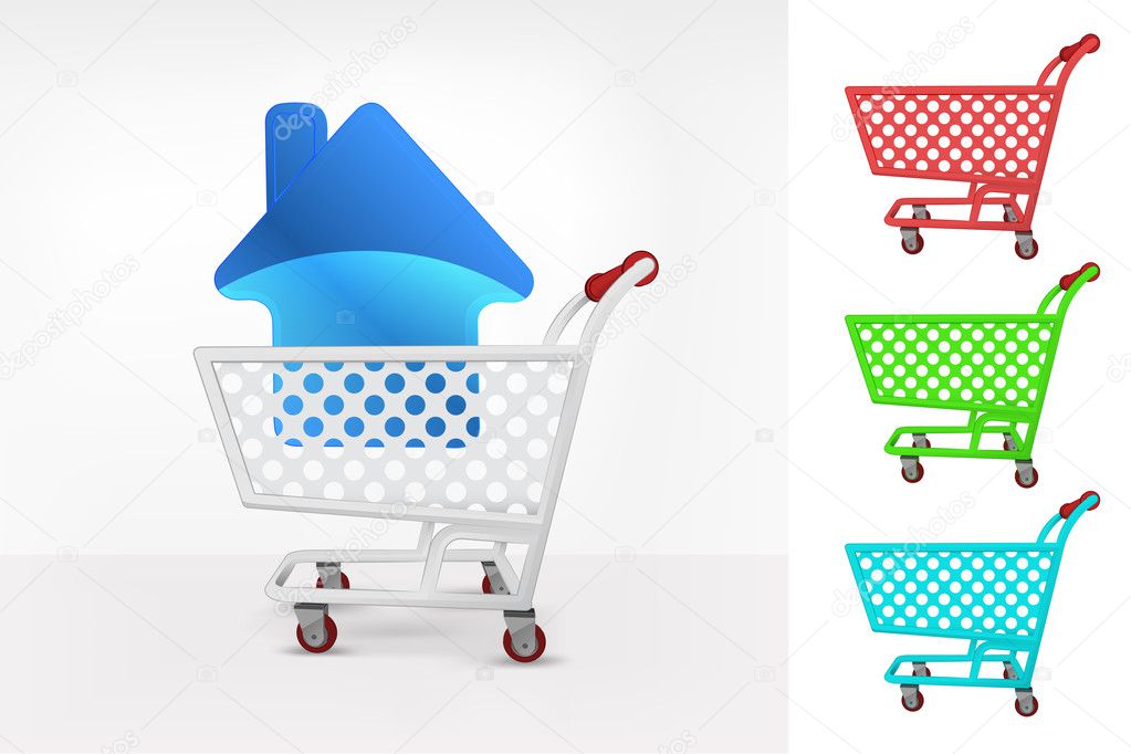 House icon in shopping cart