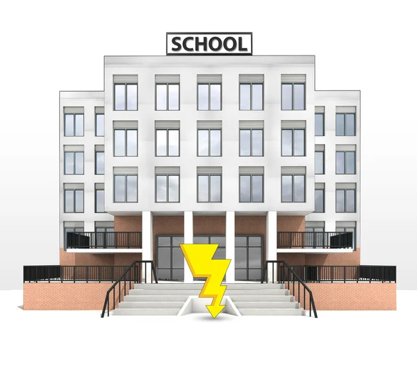 Elektrische staking moderne school fenikshal — Stockfoto