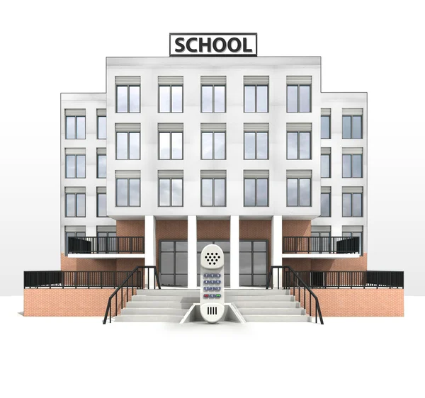 Telefoon moderne school fenikshal — Stockfoto