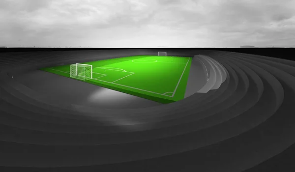 Voetbal Speeltuin perspectief — Stockfoto