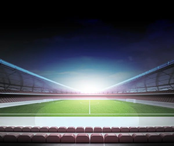 Fotbalový stadion horizontální pohled — Stock fotografie