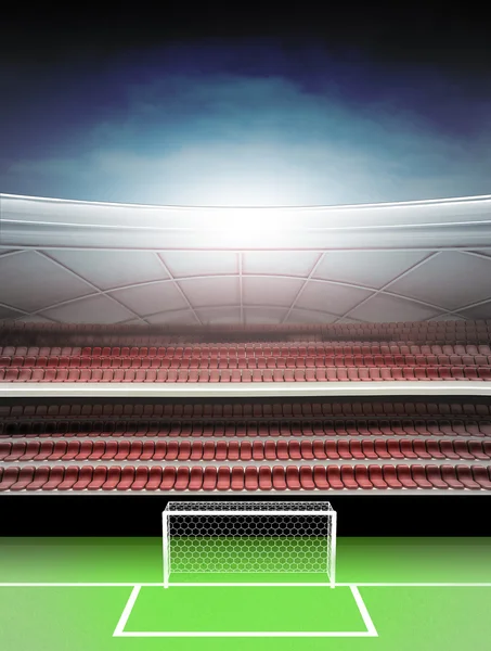 Вертикальный вид футбольного стадиона — стоковое фото