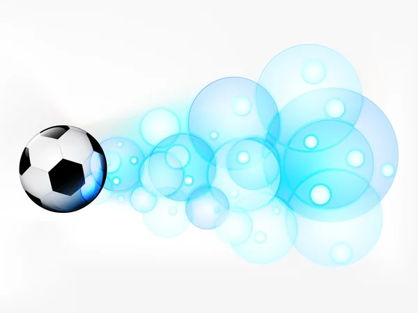 Ballon de football volant — Image vectorielle