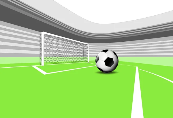 Terrain de football scène — Image vectorielle