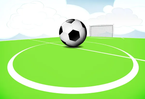 Сцена на футбольной площадке — стоковый вектор